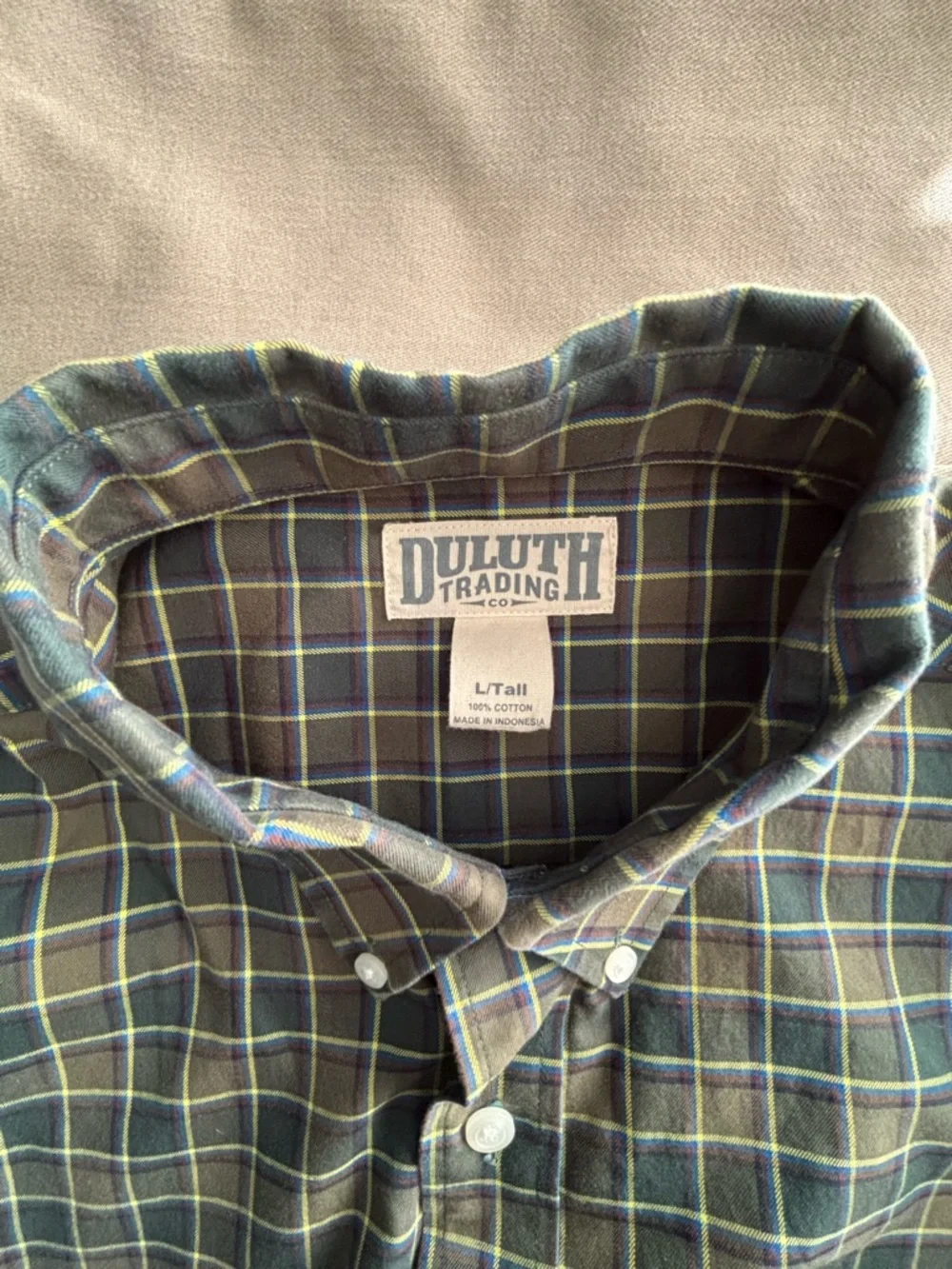 Duluth Trading Co Green Plaid Button-Down Shirt - Picture 2 of 2